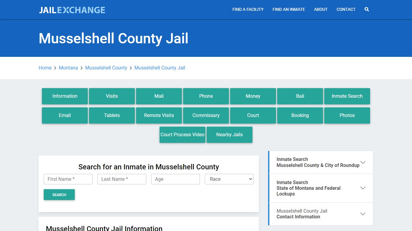 Musselshell County Jail Roster Lookup, MT, Inmate Search